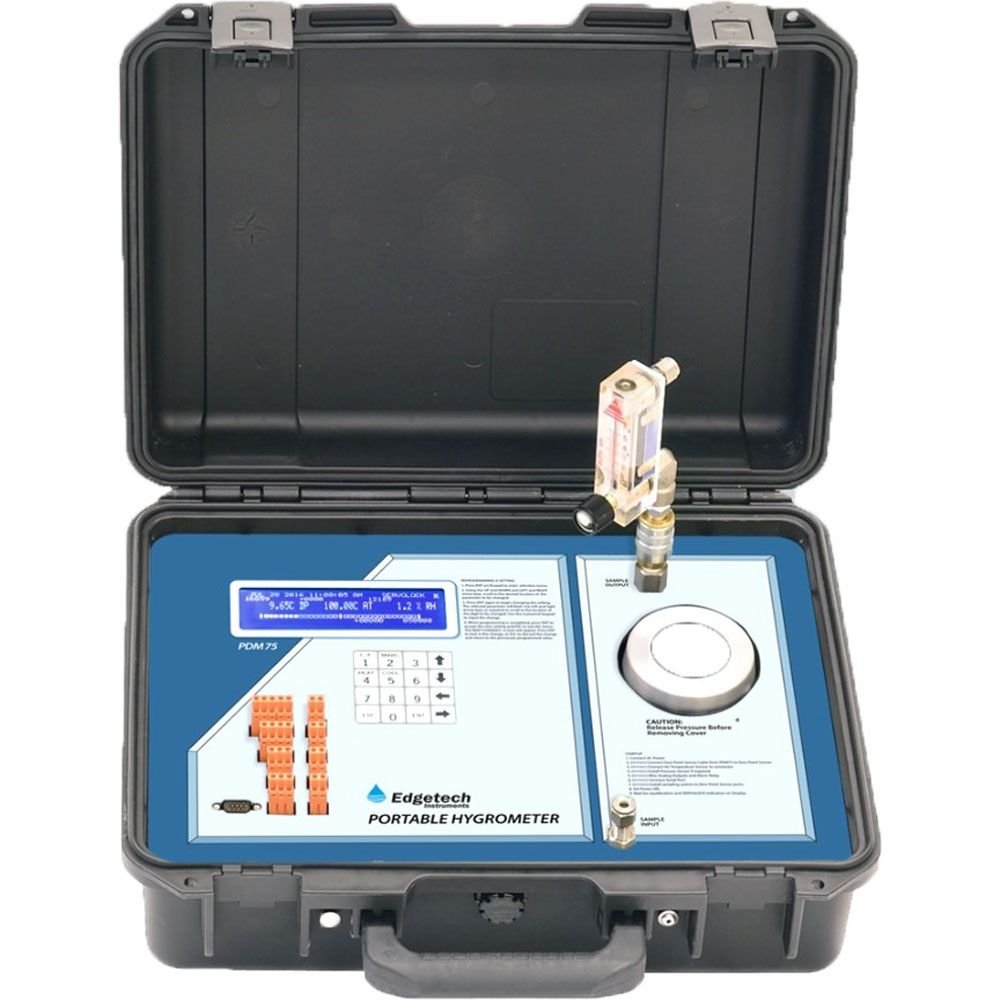 EdgeTech PDM-75 PORTABLE DEW MASTER w/ Dew Point Hygrometer, Pump & Cal. Cert. 1 EdgeTech PDM-75 PORTABLE DEW MASTER w/ Dew Point Hygrometer, Pump & Cal. Cert.