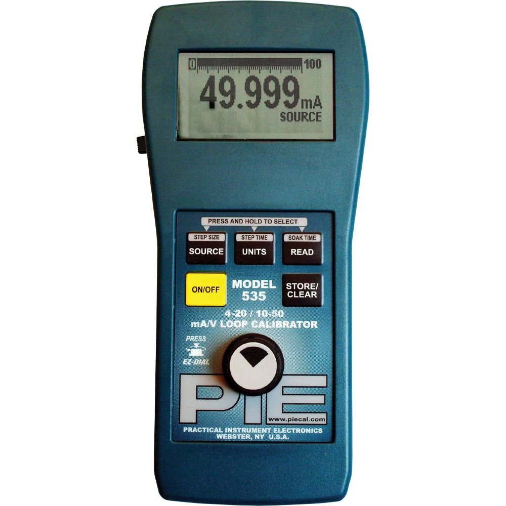 PIE 535 Dual 4-20 & 10-50 mA Loop Calibrator w/ NIST 1 PIE 535 Dual 4-20 & 10-50 mA Loop Calibrator w/ NIST