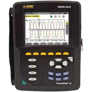 AEMC 8333 PowerPad III 3-Phase PQ Analyzer w/ MN193-BK